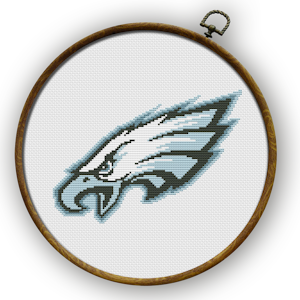 Philadelphia Eagles logo embroidery design: NFL PDF-File download Philadelphia Eagles logo cross stitch pattern